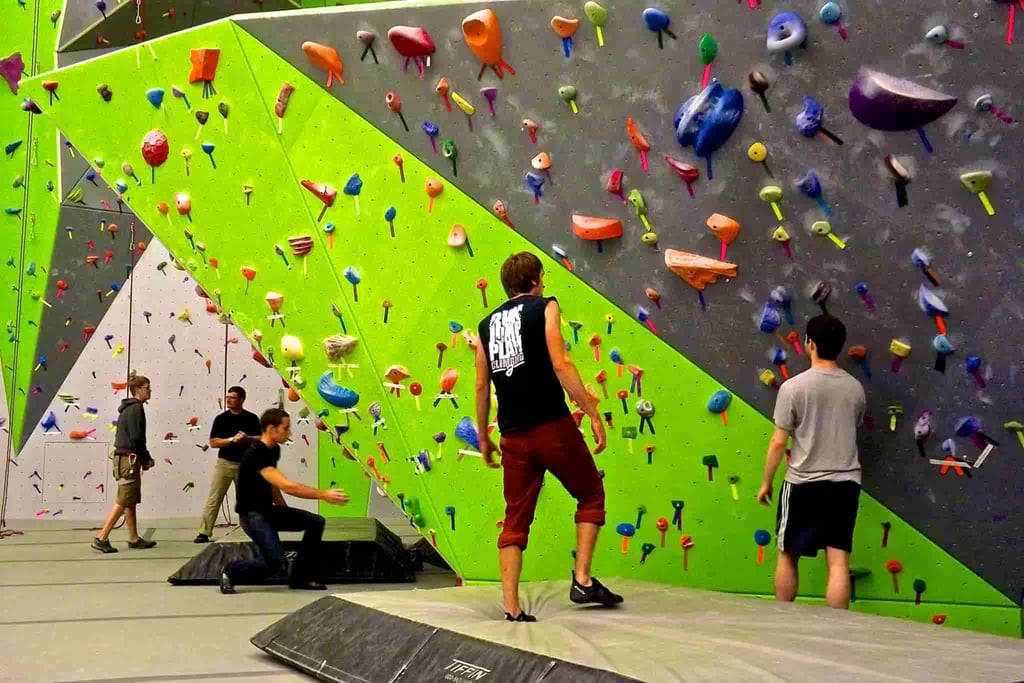 climbing wall at Spooky Nook Sports