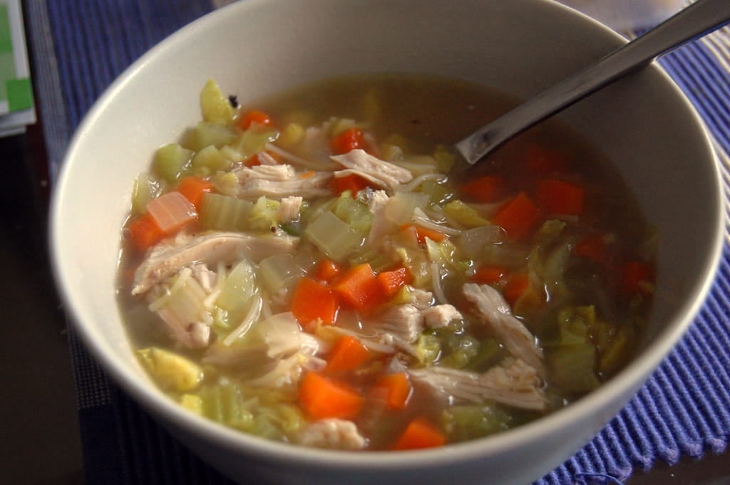 bowl of chicken soup